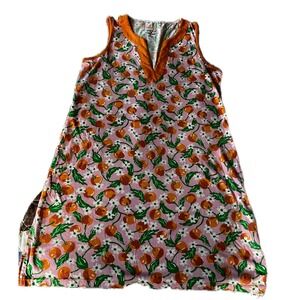 Draper James for Lands' End Peach Print Sleeveless Dress - Women's Size M